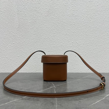 Celine Small Box Cuir Triomphe Bag Brown Calfskin
