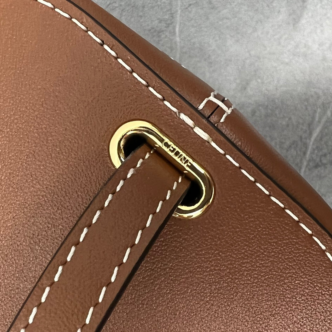 Celine Small Box Cuir Triomphe Bag Brown Calfskin