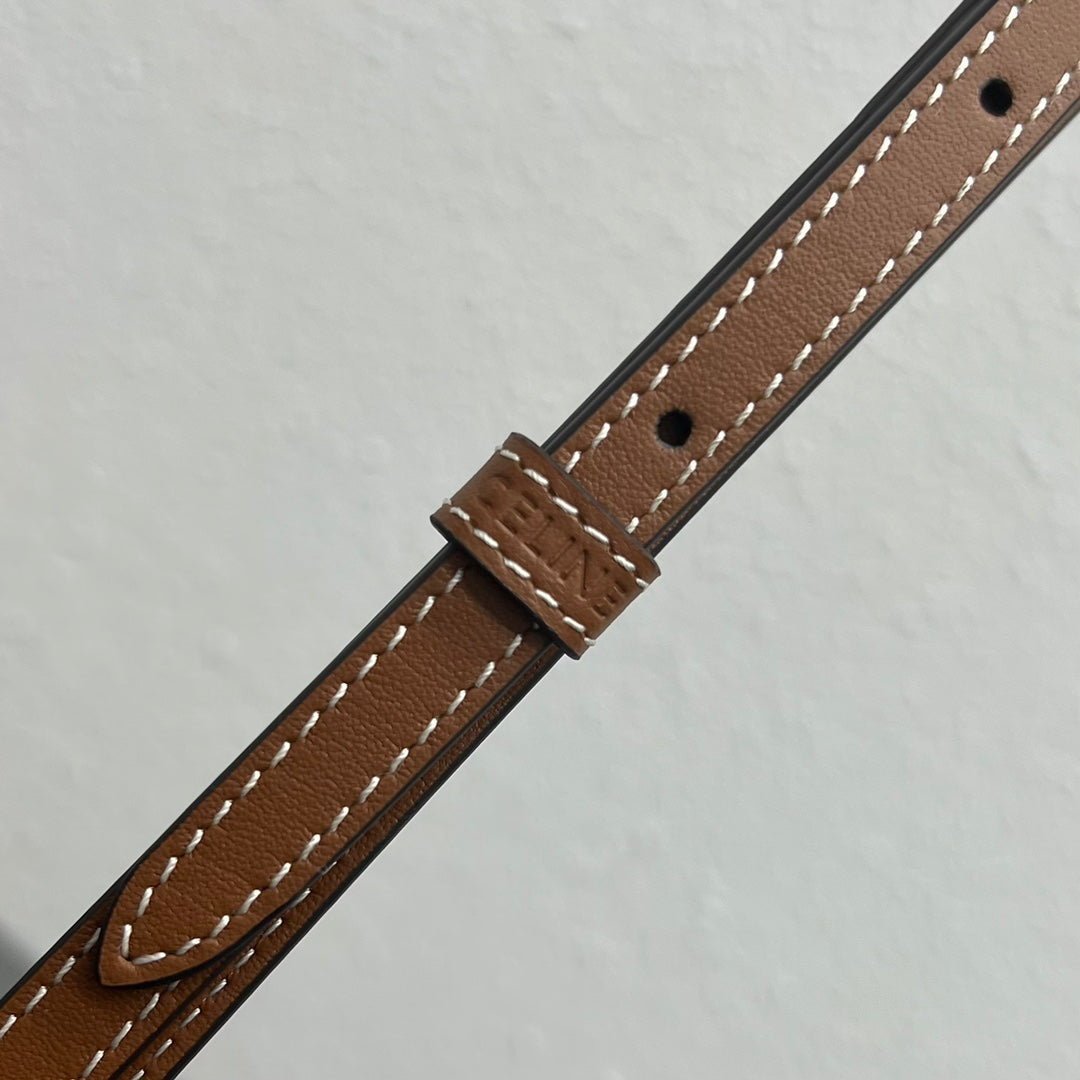 Celine Small Box Cuir Triomphe Bag Brown Calfskin