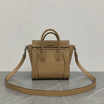 Celine Luggage Nano Bag 20cm Brown Cowhide