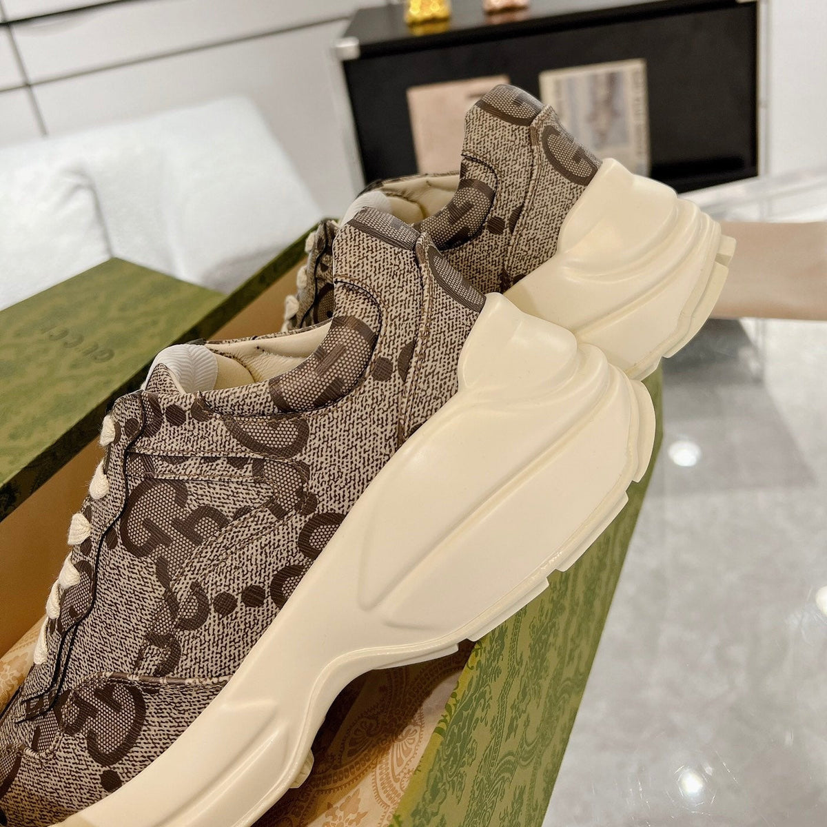 GG 100 RHYTON SNEAKER Brown