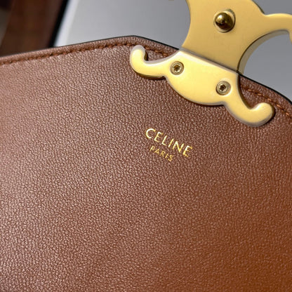 Celine Enveloppe Bag Brown Black Triomphe Canvas