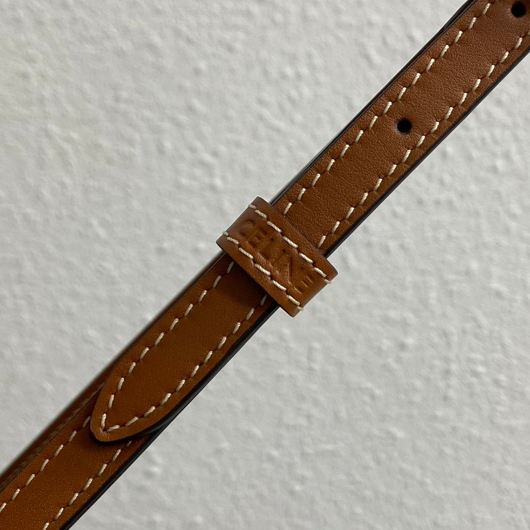 Celine Multipochette Triomphe Black Brown Canvas & Calfskin