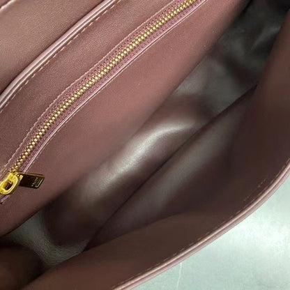 Celine Polly Bag 33cm Burgundy Calfskin GHW