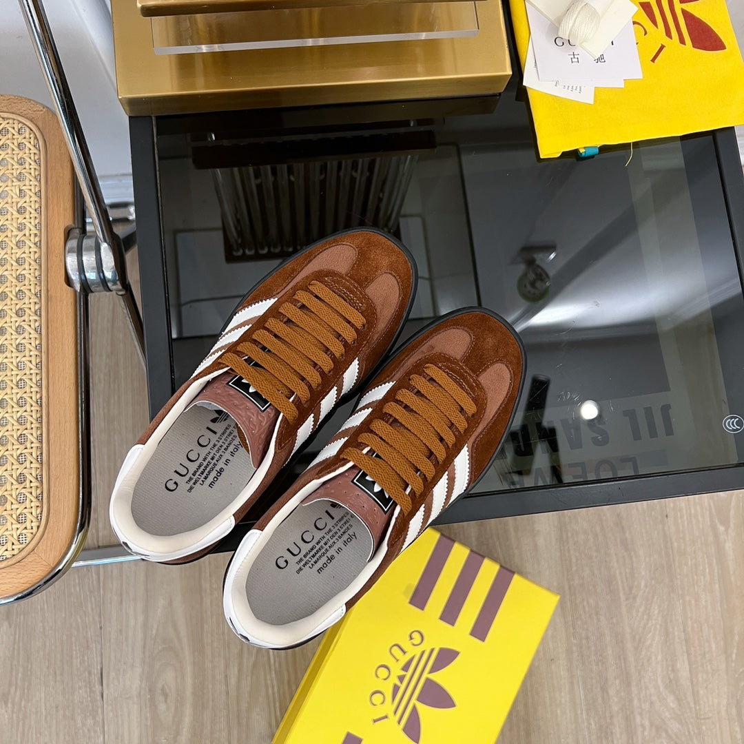 GG & ADIDAS GAZELLE SNEAKER BROWN VELVET