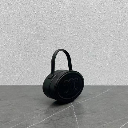 Celine Oval Minaudière Cuir Triomphe Black Calfskin