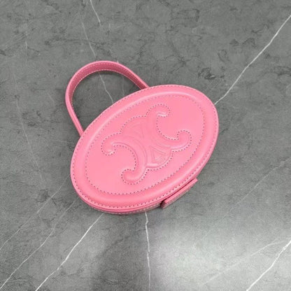 Celine Oval Minaudière Cuir Triomphe Pink Calfskin