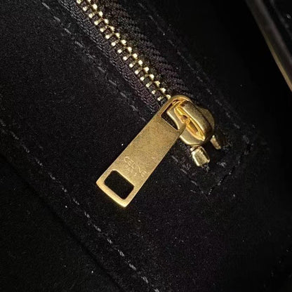 Celine Teen Soft 16 Shoulder Bag Black Smooth Calfskin