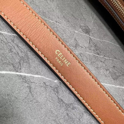 Celine Héloïse Bag Triomphe Black Brown Canvas & Calfskin