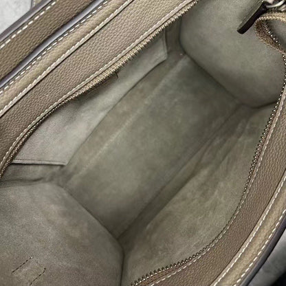 Celine Luggage Nano Bag 20cm Taupe Cowhide