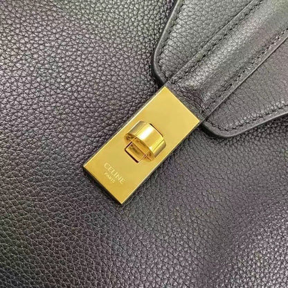 Celine Soft 16 Bag Black Grained Calfskin