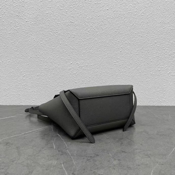 Celine  Nano Belt Bag Grey Grain Leather