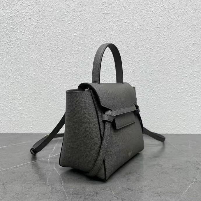 Celine  Nano Belt Bag Grey Grain Leather