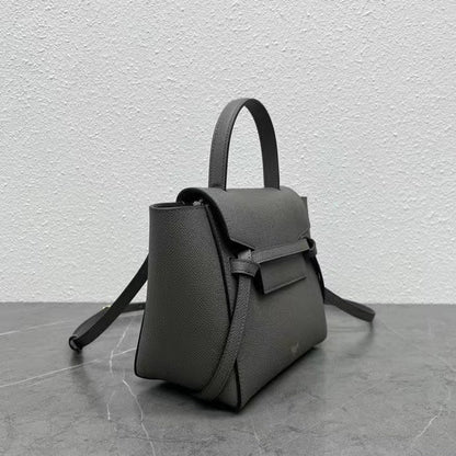 Celine  Nano Belt Bag Grey Grain Leather