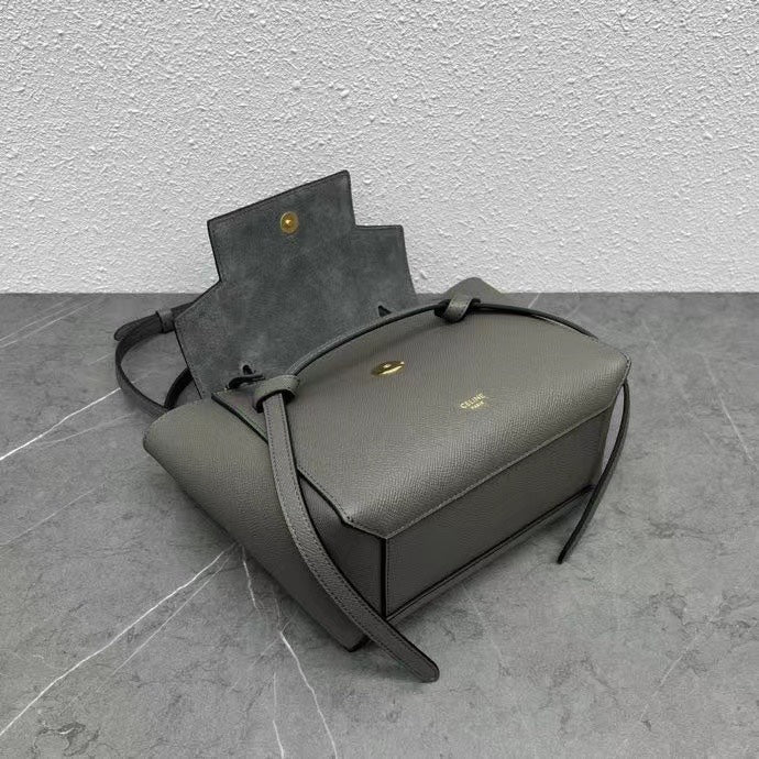 Celine  Nano Belt Bag Grey Grain Leather