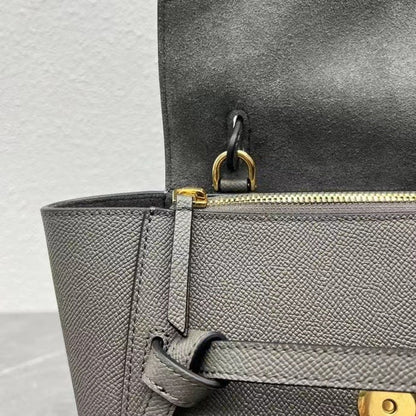 Celine  Nano Belt Bag Grey Grain Leather