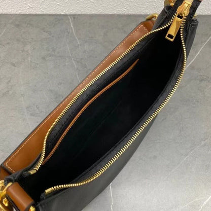 Celine Medium Strap Ava Bag Black Brown Calfskin 281811
