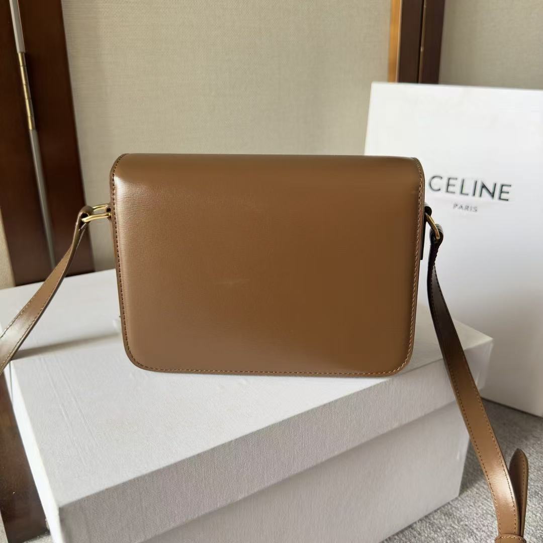 Classique Triomphe 22 Brown Calfskin Gold Hardware