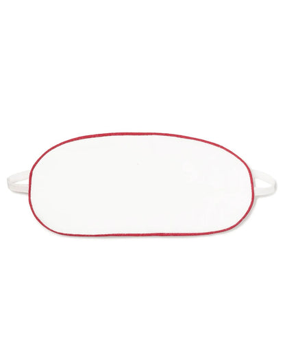 White Red Piping Eye Mask