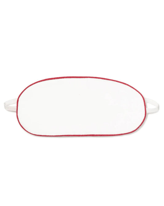 White Red Piping Eye Mask