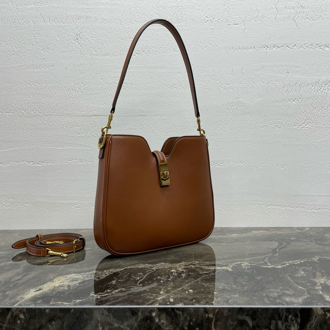 Small Camille 16 Soft Bag 24.5cm In Tan Smooth Calfskin Gold Hardware