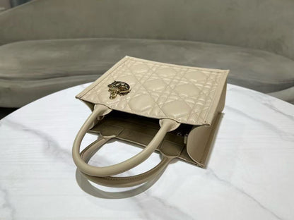 Dior 2026 Book Tote Bag 26.5cm Beige Leather