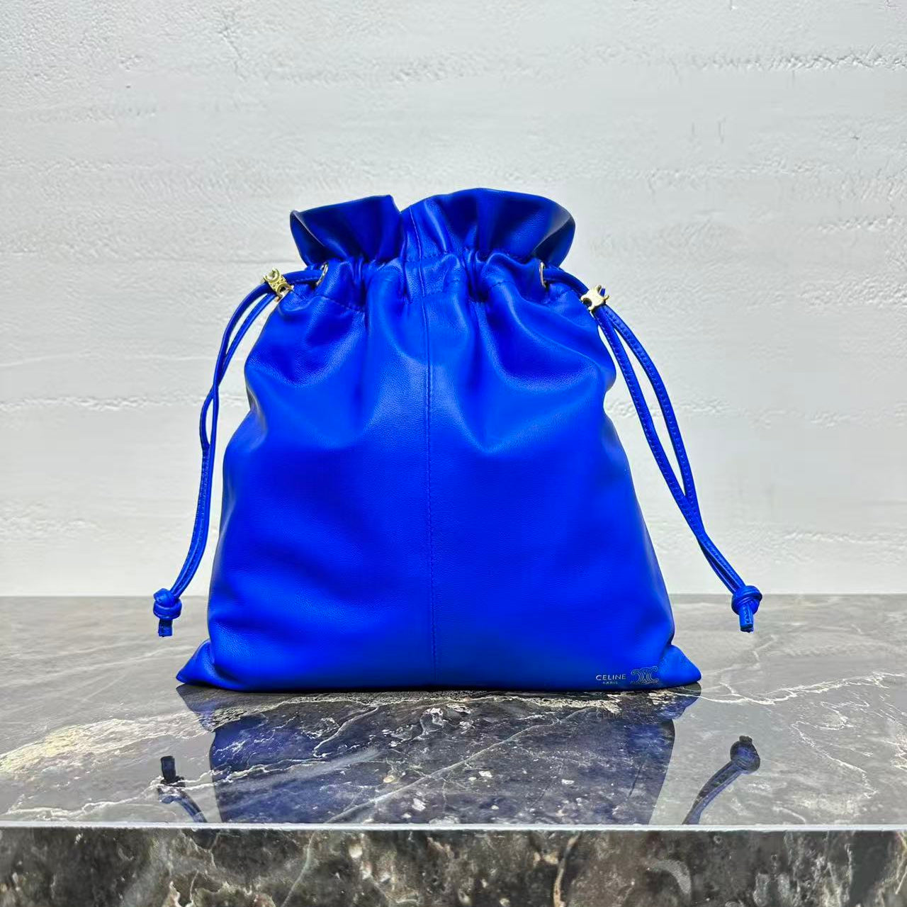 Celine Small Crystal Pouch Ultra Blue Lambskin