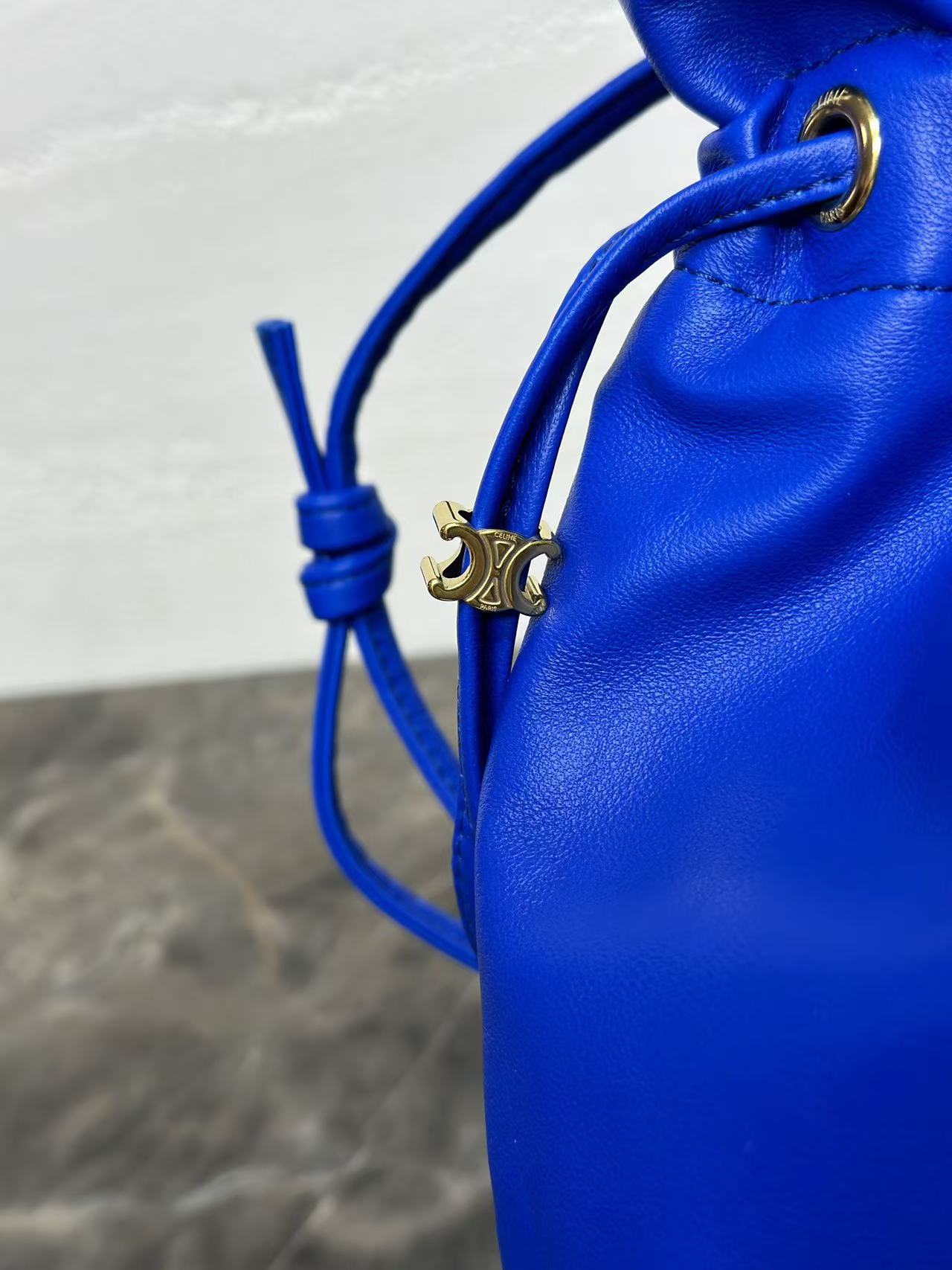 Celine Small Crystal Pouch Ultra Blue Lambskin