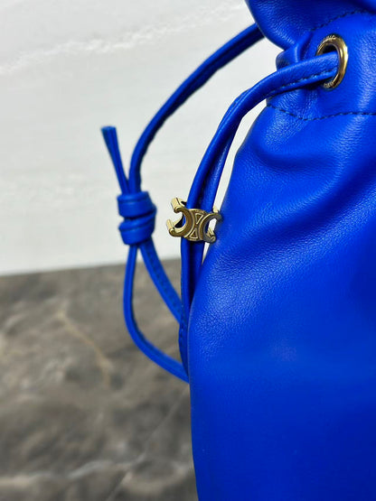Celine Small Crystal Pouch Ultra Blue Lambskin