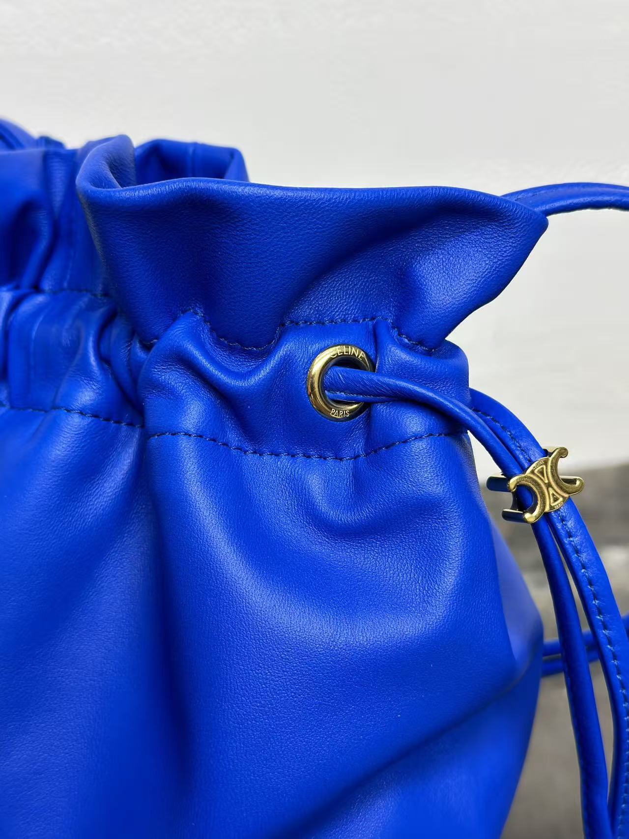 Celine Small Crystal Pouch Ultra Blue Lambskin
