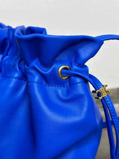 Celine Small Crystal Pouch Ultra Blue Lambskin