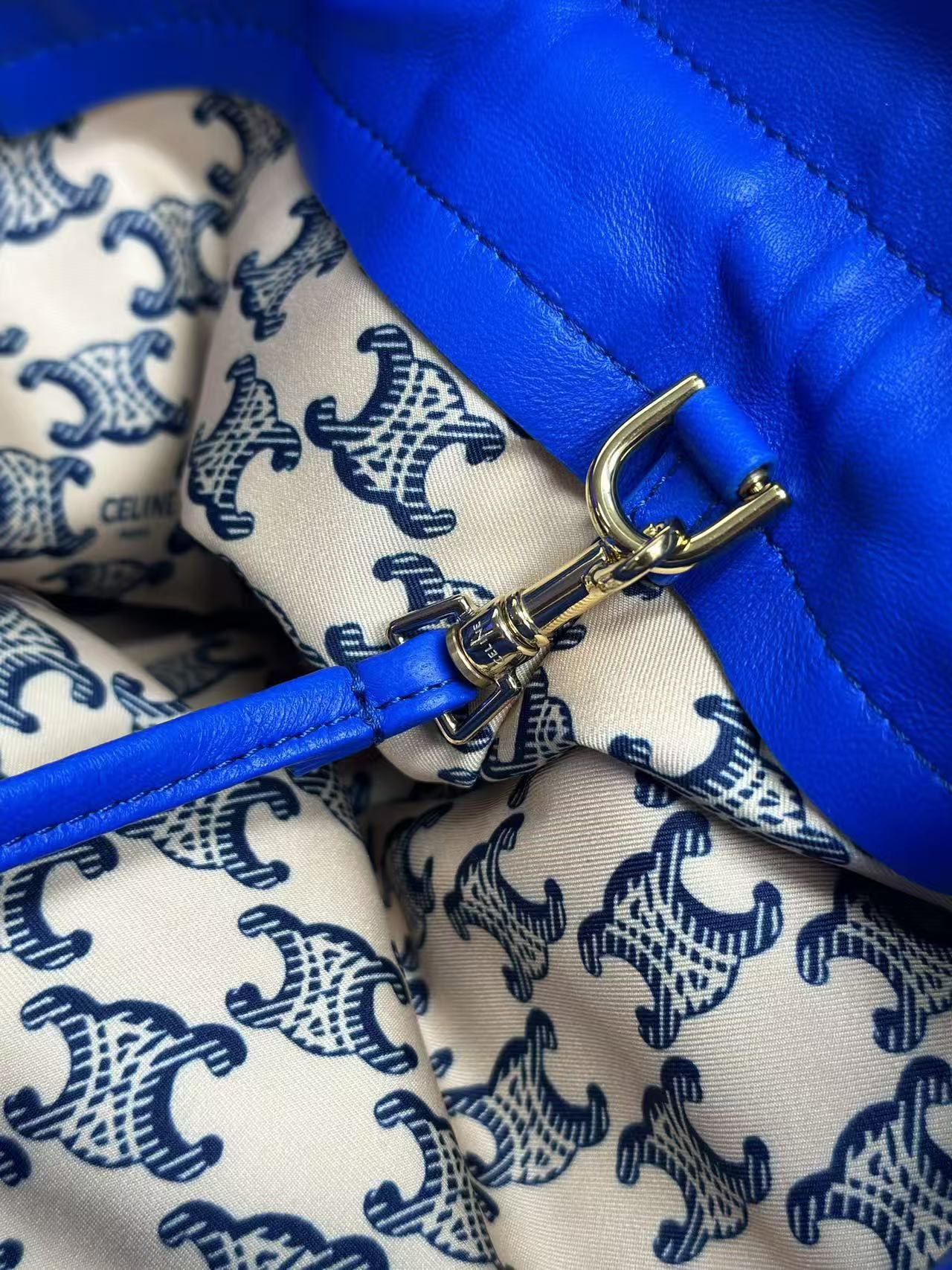 Celine Small Crystal Pouch Ultra Blue Lambskin