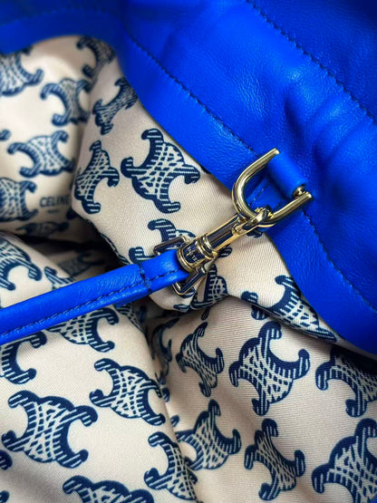 Celine Small Crystal Pouch Ultra Blue Lambskin