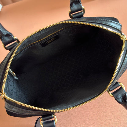 Gucci 2026 Ophidia Boston Bag 28cm Black Suede Leather