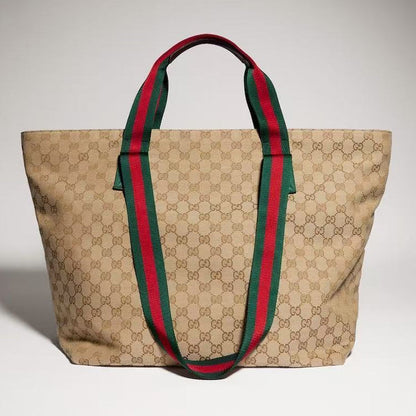 Gucci 2026 Tote Bag 36cm Sand Brown Canvas