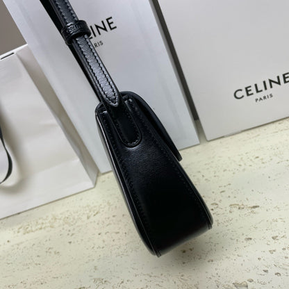Celine LOLA 28cm Medium Black Glossy Calfskin