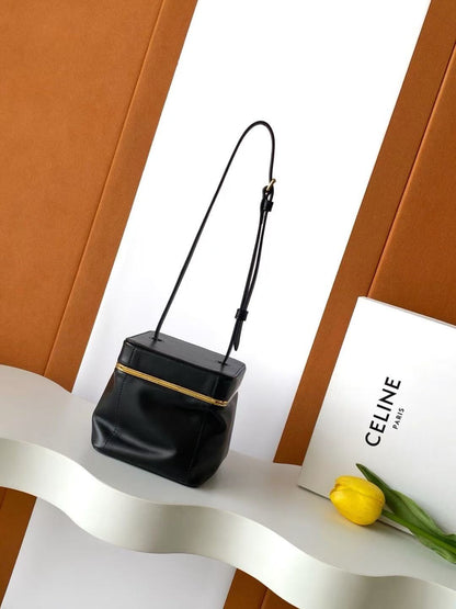 Celine Cube In Black Supple Calfskin