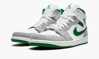 Air Jordan 1 MID SE “Grey / Pine Green / White” Sneakers - Vintage Inspired