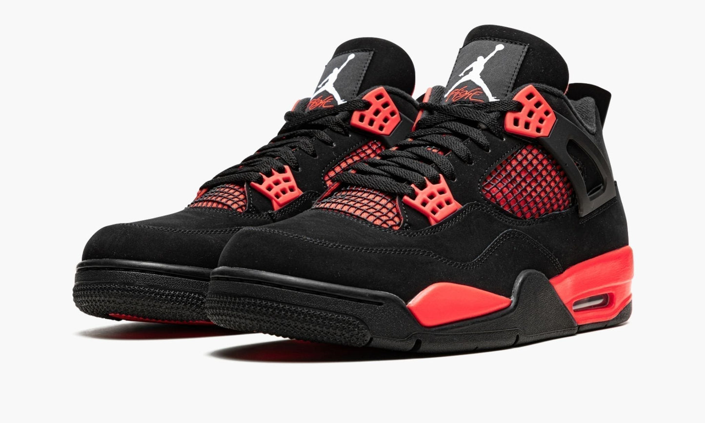 Air Jordan 4 Retro Red Thunder Sneakers - Performance Runner