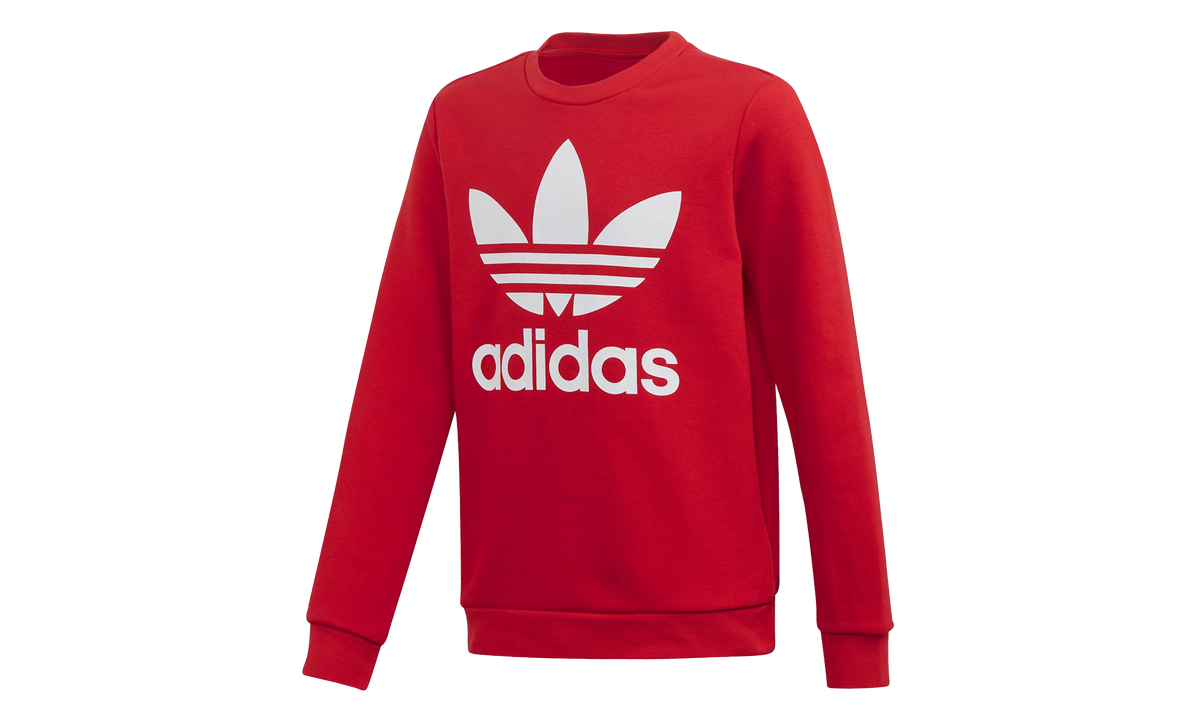 Originals Trefoil Crewneck Sweatshirt GS "Scarlet / White" ED7798