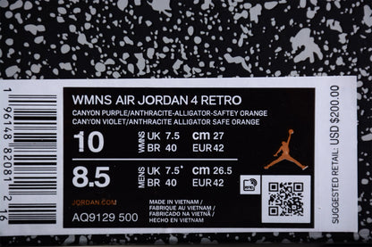 AJ 4 Canyon Purple