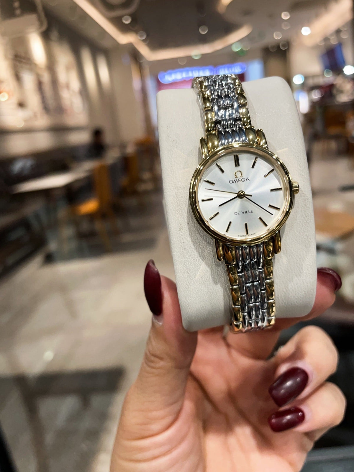 Omega De Ville 26mm Silver Gold Strap