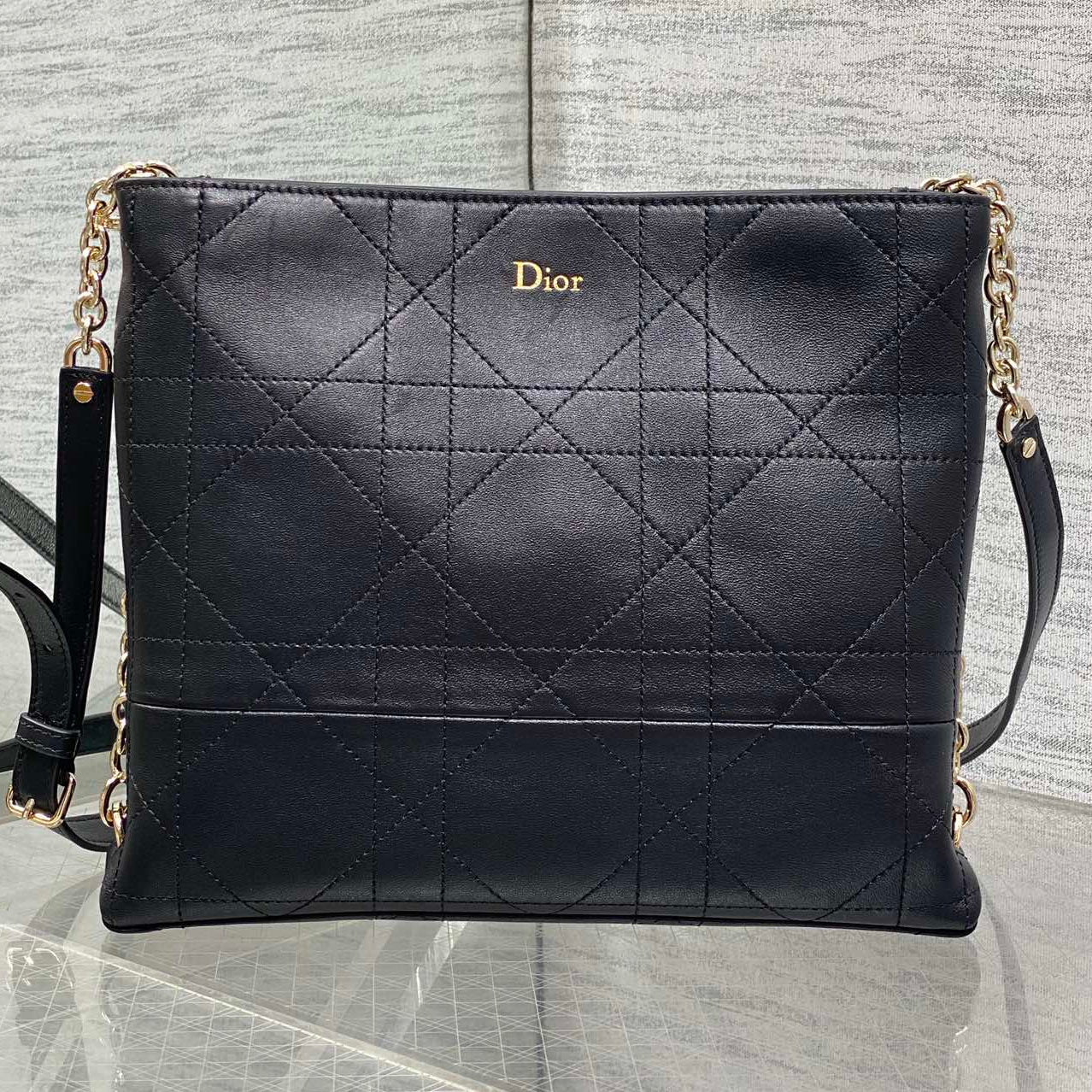 Dior 2026 Trianon Hobo Chain Bag 25cm Lambskin 289175