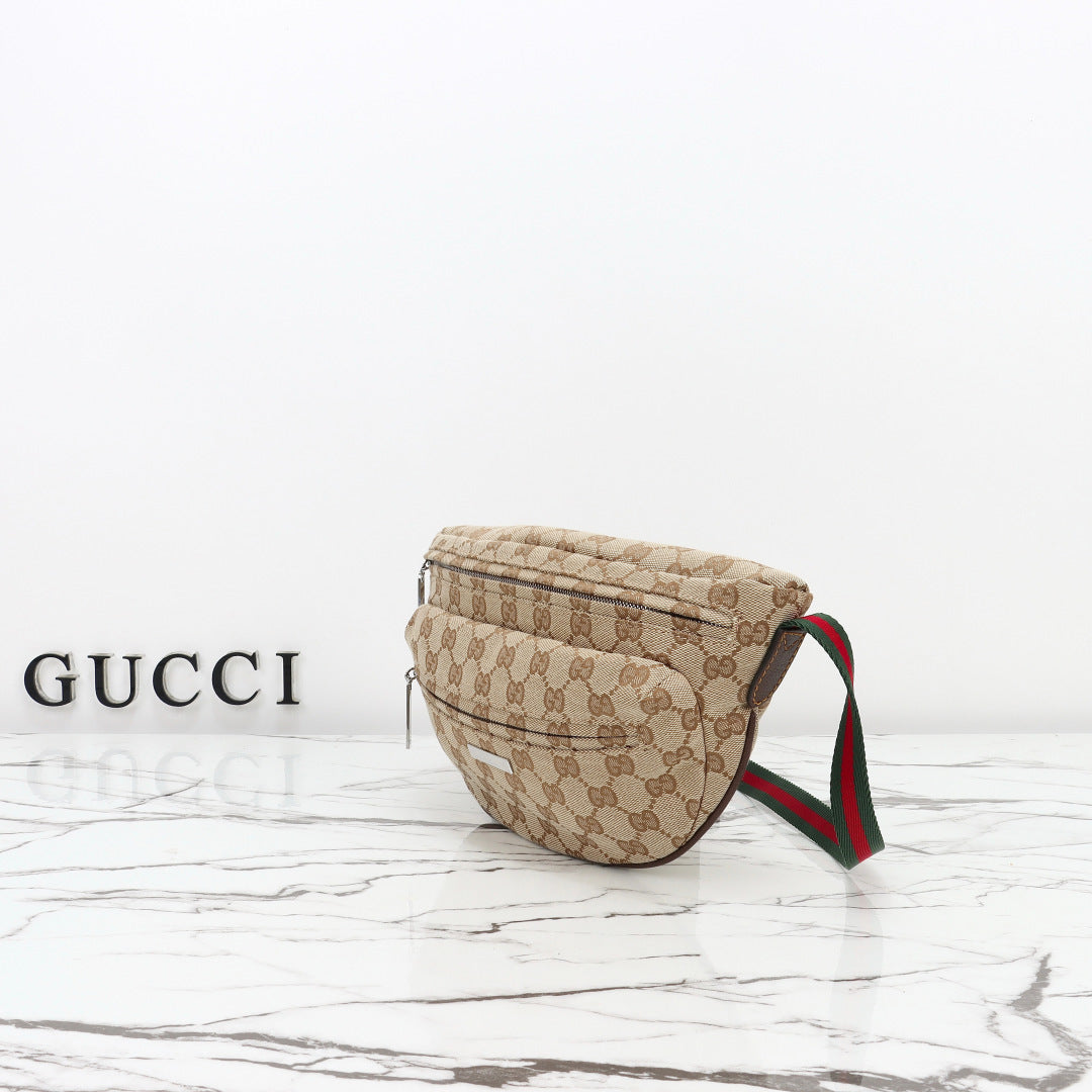 Gucci 2026 Tag Crossbody Bag 30cm Canvas And Calfskin