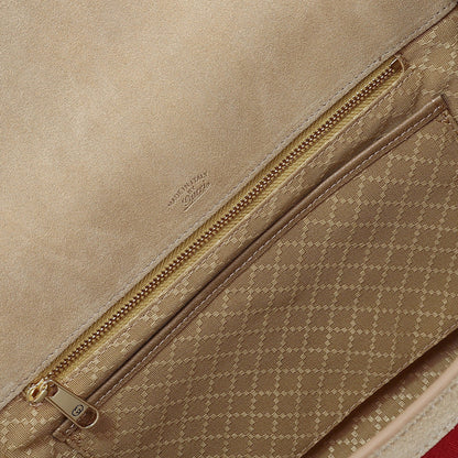 Gucci 2026 Paparazzo Shoulder Bag 37cm Beige Red Green Leather