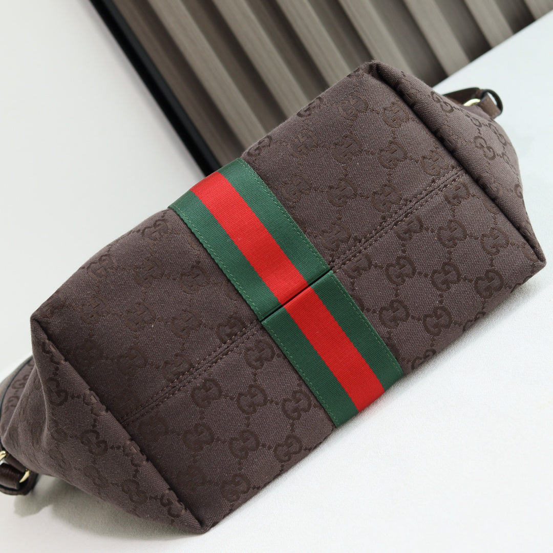 Gucci 2026 Giglio Shoulder Bag 25cm Canvas Calfskin