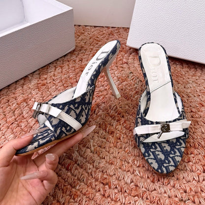 Dior 2026 Cross-Strap Sandal 70mm Canvas Leather 846603