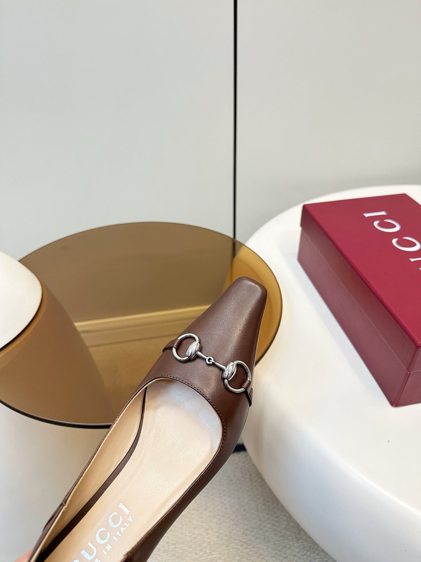 GG 26SS High Heels Pump Dark Brown Calfskin 645693
