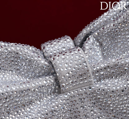 Dior 2026 Strass Embellished Bow Bag Leather 160744