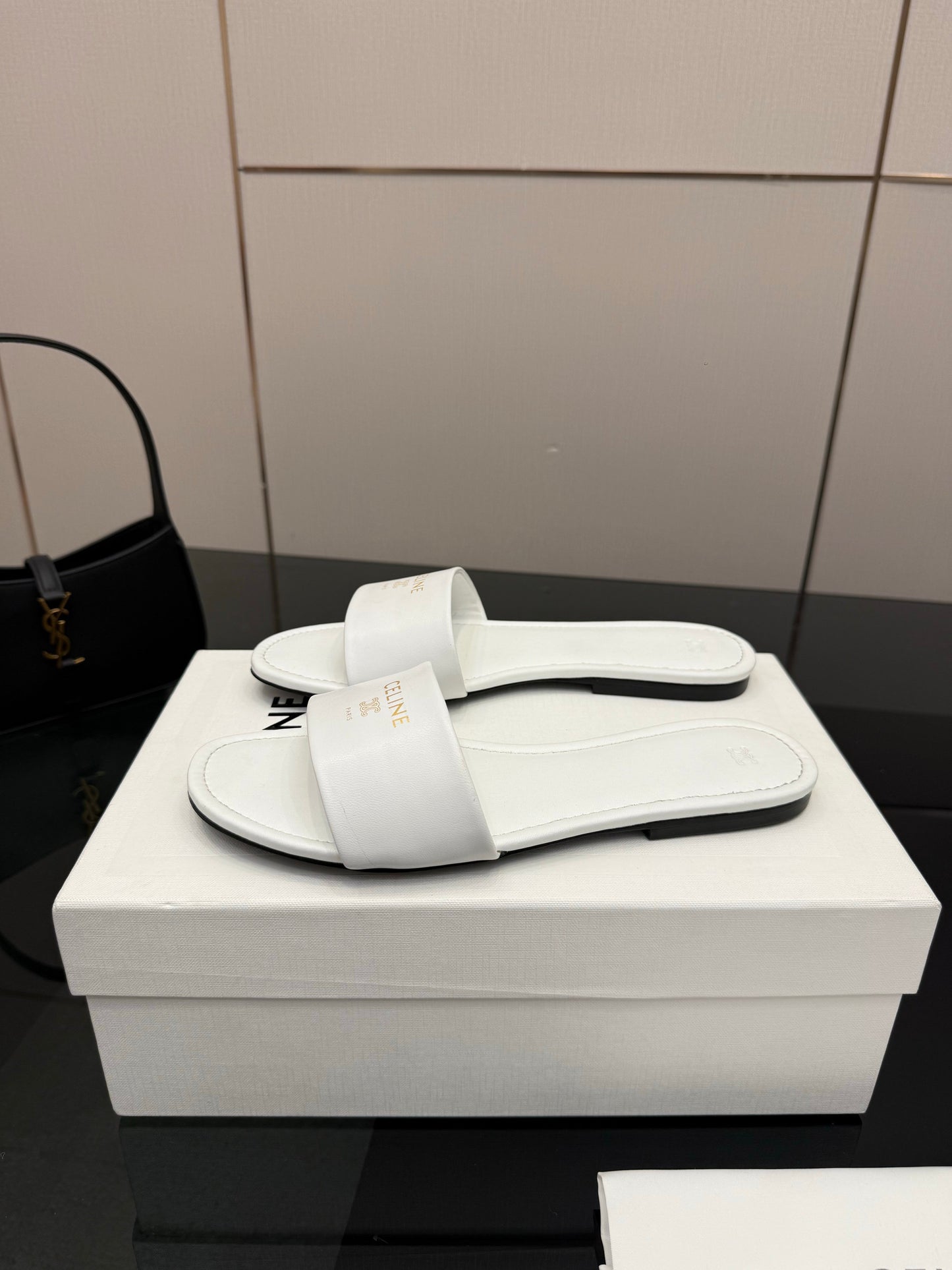 Celine Coast Mule White Calfskin 725653